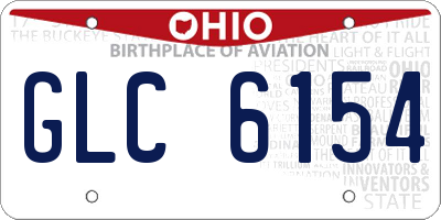 OH license plate GLC6154