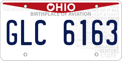 OH license plate GLC6163