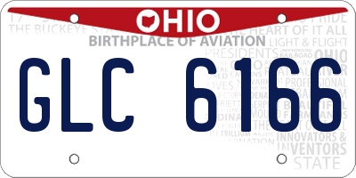 OH license plate GLC6166