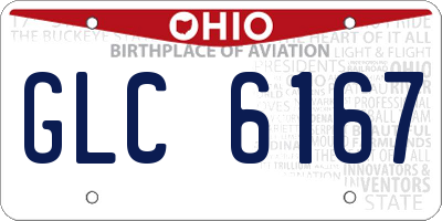 OH license plate GLC6167