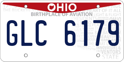 OH license plate GLC6179