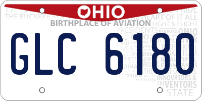 OH license plate GLC6180