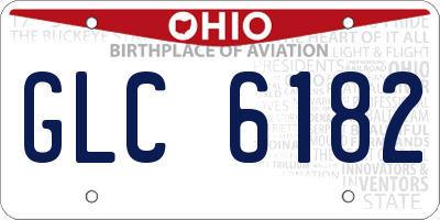 OH license plate GLC6182