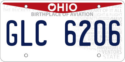 OH license plate GLC6206
