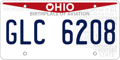 OH license plate GLC6208