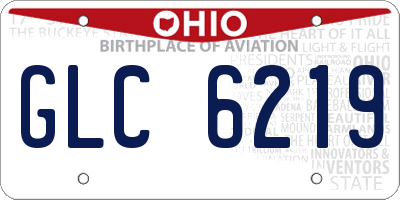 OH license plate GLC6219