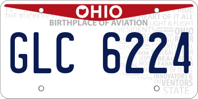 OH license plate GLC6224