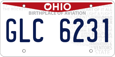 OH license plate GLC6231