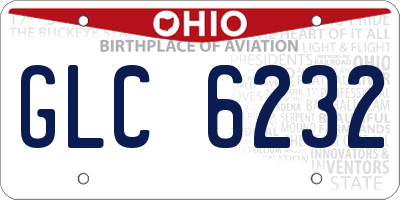 OH license plate GLC6232