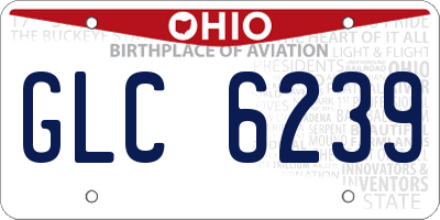 OH license plate GLC6239