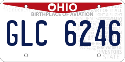 OH license plate GLC6246
