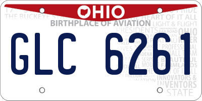 OH license plate GLC6261