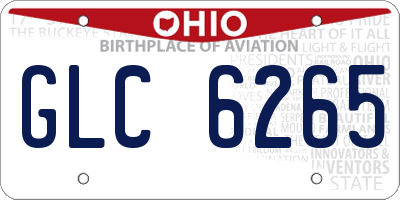 OH license plate GLC6265