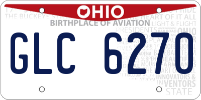 OH license plate GLC6270