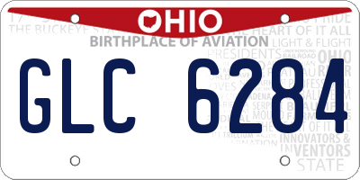 OH license plate GLC6284
