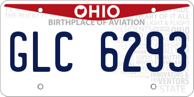 OH license plate GLC6293