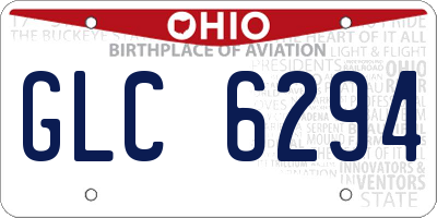 OH license plate GLC6294