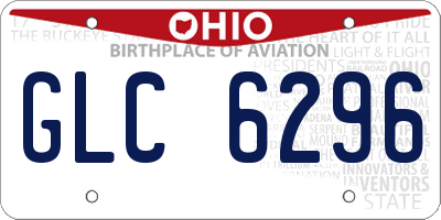 OH license plate GLC6296