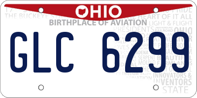 OH license plate GLC6299