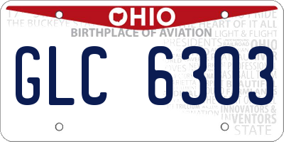 OH license plate GLC6303