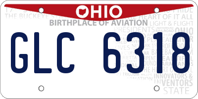 OH license plate GLC6318