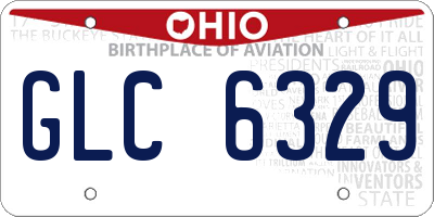 OH license plate GLC6329