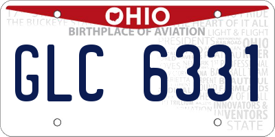 OH license plate GLC6331