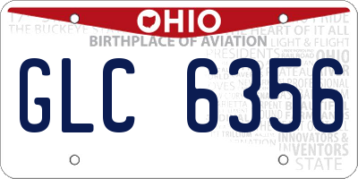 OH license plate GLC6356
