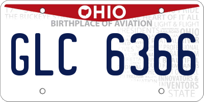 OH license plate GLC6366