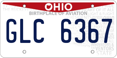 OH license plate GLC6367