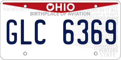 OH license plate GLC6369