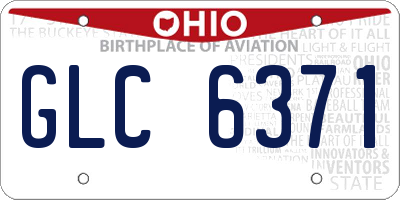 OH license plate GLC6371