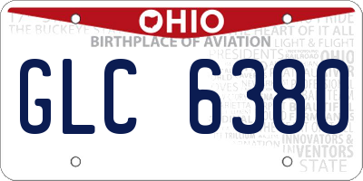 OH license plate GLC6380