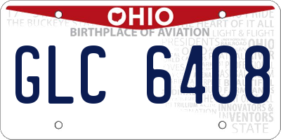 OH license plate GLC6408