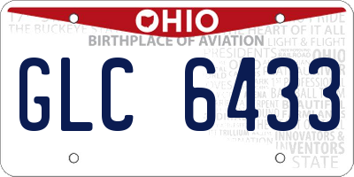 OH license plate GLC6433