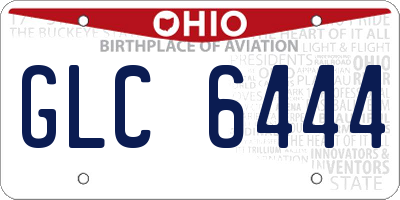 OH license plate GLC6444