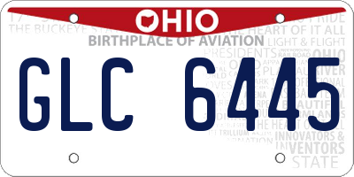 OH license plate GLC6445