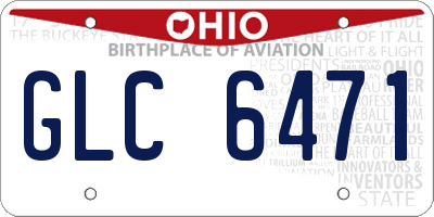 OH license plate GLC6471