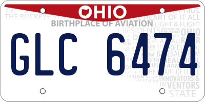 OH license plate GLC6474