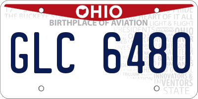 OH license plate GLC6480