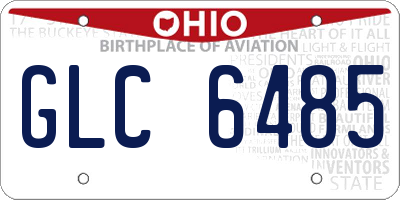 OH license plate GLC6485
