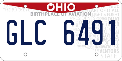 OH license plate GLC6491