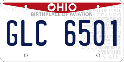 OH license plate GLC6501