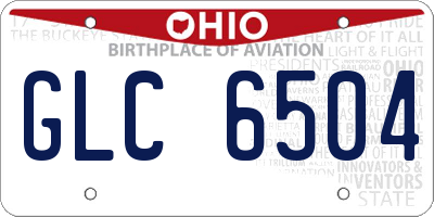 OH license plate GLC6504