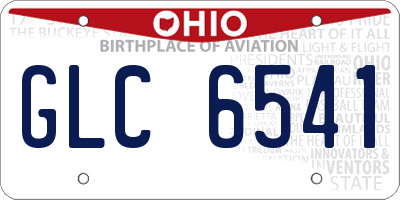 OH license plate GLC6541