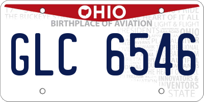 OH license plate GLC6546