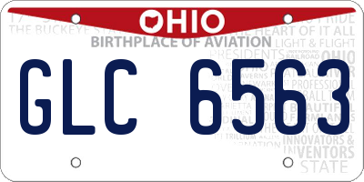 OH license plate GLC6563