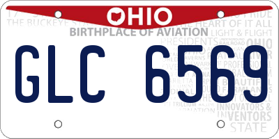 OH license plate GLC6569
