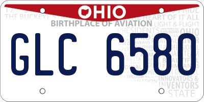 OH license plate GLC6580