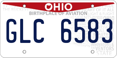 OH license plate GLC6583